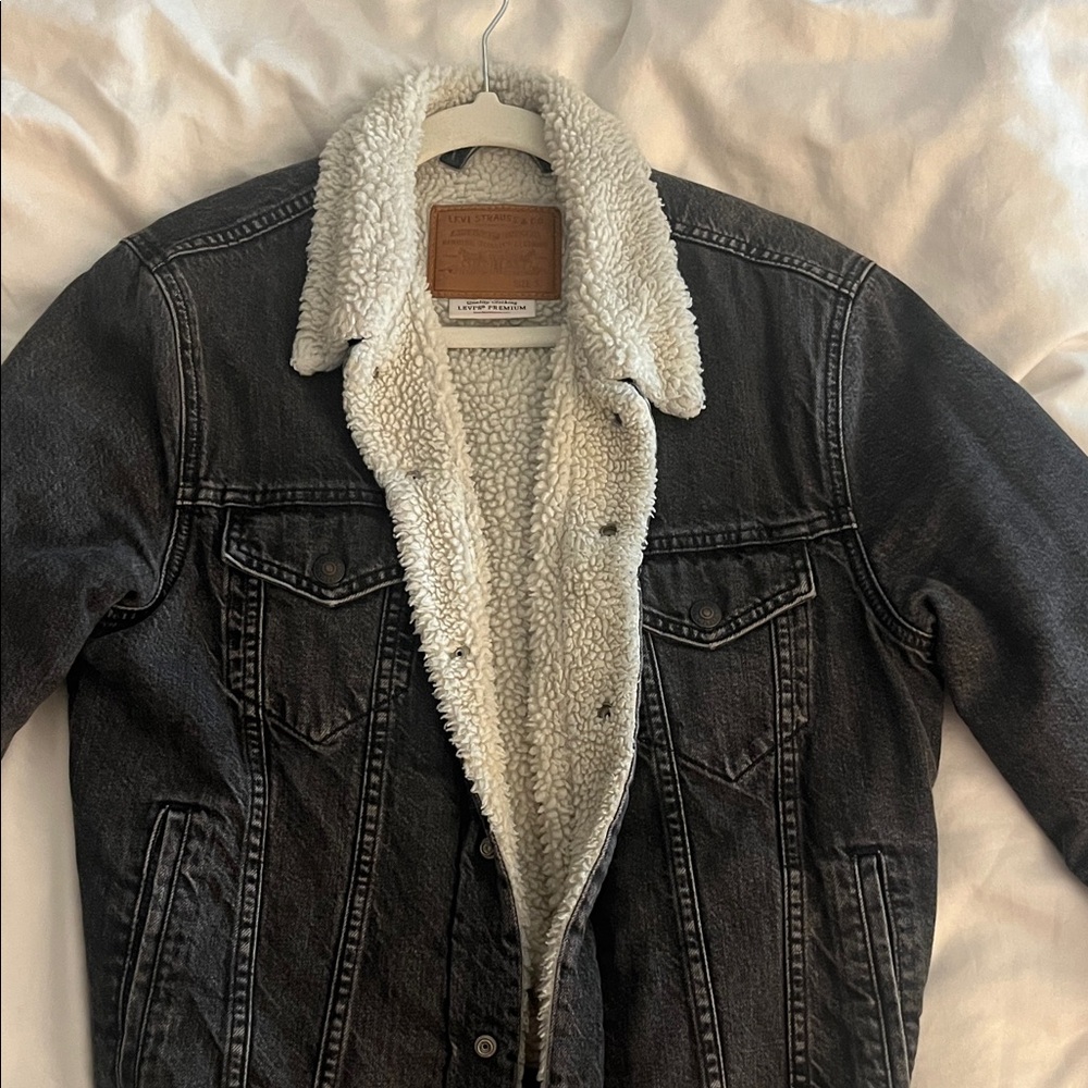 Levi's Black Denim Sherpa Jacket